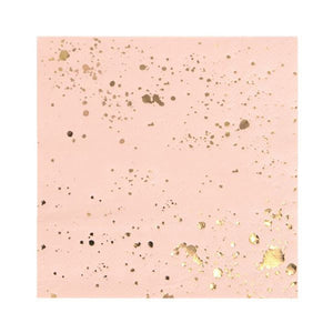 Gold & Pink Marble Disposable Paper Plates, Cups, Napkins