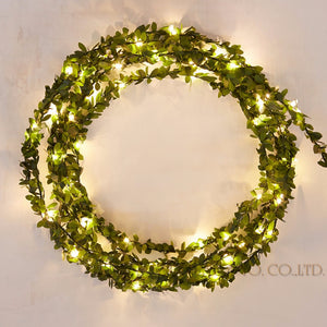 Leaf Garland Battery Operate Copper LED String Fairy Lights