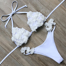 Flower Ruffle Bikini Swimsuit, Perfect for Brides