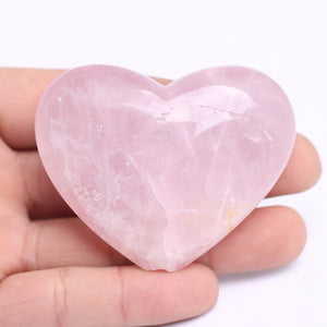 Pink/Rose Quartz Crystal Heart Smoking Pipe