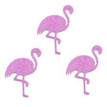 Flamingo, Pineapple, Palm Tree, Glitter Paper Stickers for Tropical Party 50pcs