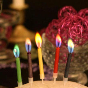 Soy Cake Candles w/ Colored Flame, 6PCS