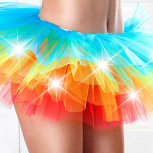 LED Rainbow Tutu Skirt