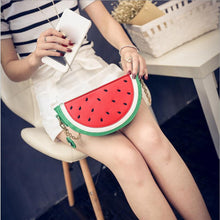 Watermelon Crossbody Purse with Chain Shoulder Strap