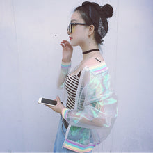 Transparent Holographic Bomber Jacket Laser