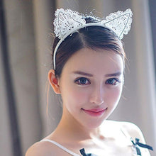 Sexy Lace Cat Ears, Black or White