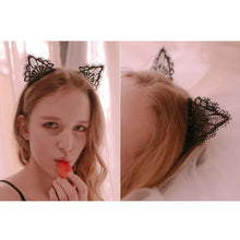 Sexy Lace Cat Ears, Black or White