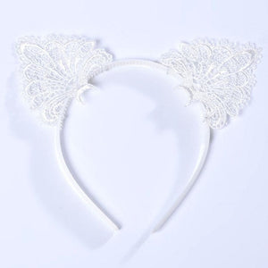 Sexy Lace Cat Ears, Black or White