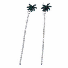 Palm Tree Long Dangle Earrings