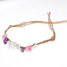 Festival Flower Crown Headband w/ Rustic Rope Tie