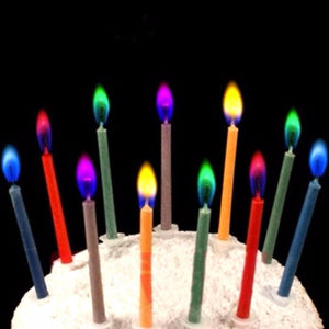 Soy Cake Candles w/ Colored Flame, 6PCS