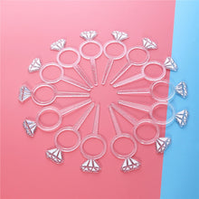 Glitter Plastic Bridal Clear Diamond Party Toppers, 72pcs