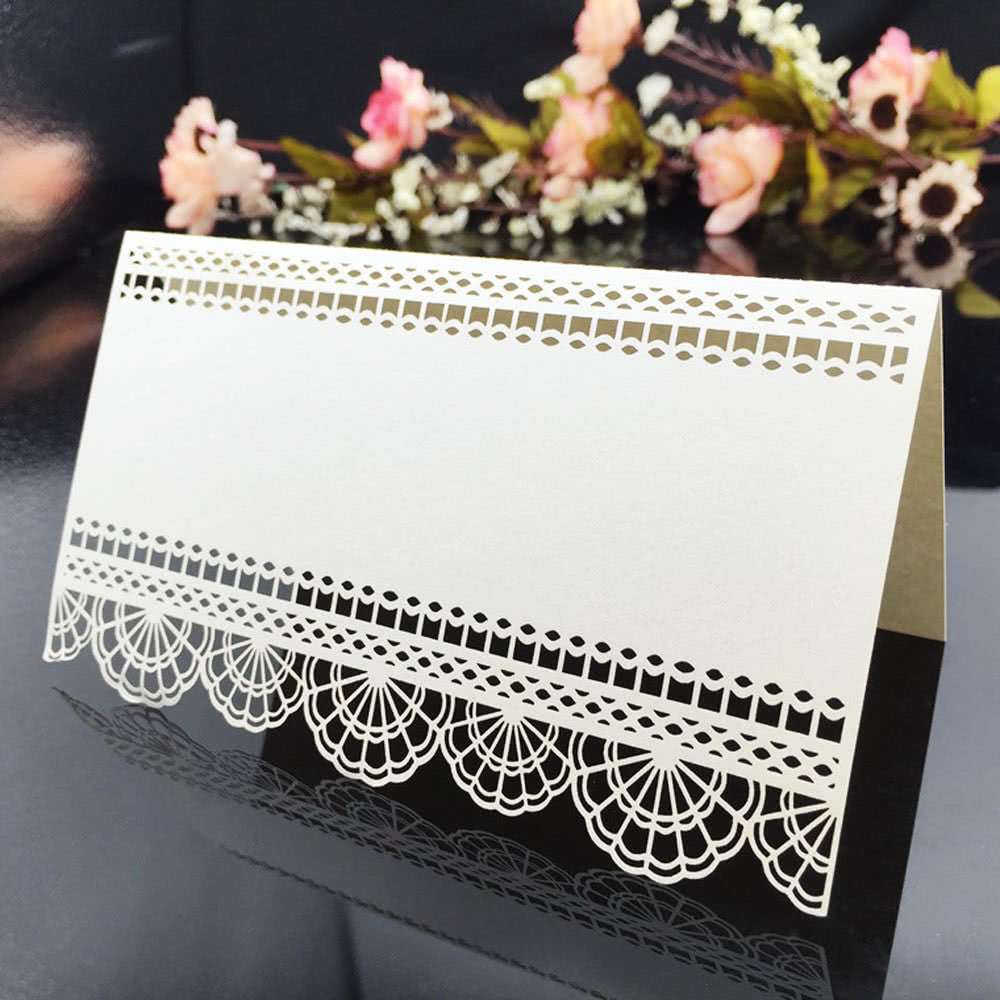 Beautiful Lacey Laser Cut Name Cards, 20 pcs