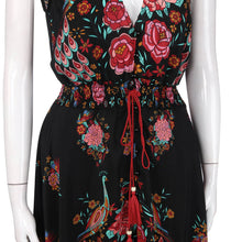 Floral Print Retro V-Neck Summer Dress