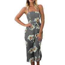 Floral Print Casual Thin Strap Long Loose Jumpsuit