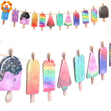 Colorful Ice Cream/Popsicle Banner For Summer Party 12PCS/Set