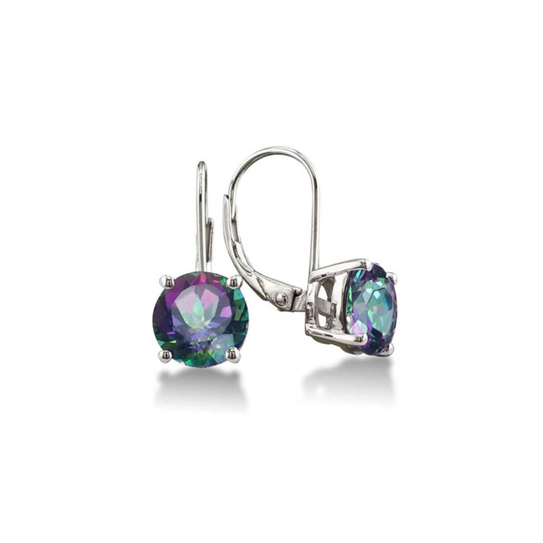 Swarovski Crystal Mystic Topaz Leverback Earring