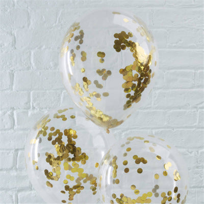 Gold Confetti Balloons - 5pack